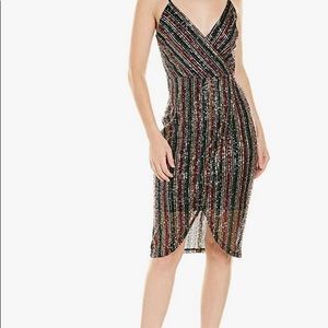 Betsey Johnson sequin stripe dress size 6